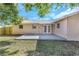 Spacious backyard patio with a set of glass panel doors providing access to the home at 10323 107Th N Ave, Largo, FL 33773