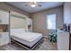 Bedroom includes a Murphy bed with open bed frame ready for new memory foam mattress at 11424 Drifting Leaf Dr, Riverview, FL 33579