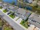 Stunning aerial view showcases the neighborhood's layout, with pond views, lush greenery, and modern townhomes at 2270 Spring Lake Ct, Clearwater, FL 33763