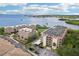 Stunning aerial view showcasing the building's prime waterfront location with easy access to the intercoastal waterway at 2700 Bayshore Blvd # 9404, Dunedin, FL 34698