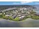Overhead view of a condo community showcasing the complex's layout and waterfront location at 2700 Bayshore Blvd # 9404, Dunedin, FL 34698