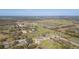 Panoramic aerial view capturing a home amidst a sprawling landscape of pastures, trees, and neighborhood, blending rural with residential at 27941 Austin Woods Dr, Dade City, FL 33525