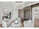 Open living area featuring modern decor, a wine fridge, and views into other rooms at 3801 Bayshore Blvd, Tampa, FL 33611