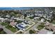 Aerial view of the neighborhood with tree-lined streets and close proximity to the coast at 4301 50Th S Ter, St Petersburg, FL 33711