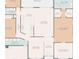 Detailed floor plan showcasing the layout of the home with dimensions for each room at 4320 Northampton Dr, New Port Richey, FL 34653