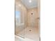 Shower room featuring elegant tile design, glass doors, and large shower head at 224 N Hesperides St, Tampa, FL 33609