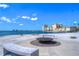 Community waterfront featuring a cozy fire pit, benches, and views of the intercoastal at 5220 Brittany S Dr # 807, St Petersburg, FL 33715