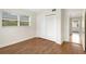Bedroom with laminate floors, closet and bright window at 5813 18Th S Ave, Gulfport, FL 33707