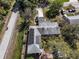 Aerial shot of the property showing the roof with solar panels and the driveway at 7101 8Th N Ave, St Petersburg, FL 33710