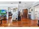 Bright living room with hardwood floors and easy access to the kitchen at 7101 8Th N Ave, St Petersburg, FL 33710