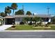 Charming single-story home with well-manicured lawn, mature palm trees, and carport at 1503 Council Dr, Sun City Center, FL 33573