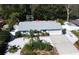 Aerial view of charming single-story home with well-manicured landscaping and beautiful water access at 201 79Th Ne Ave, St Petersburg, FL 33702