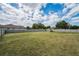 Spacious fenced backyard with lush green grass offering plenty of room at 3303 Ranchdale Dr, Plant City, FL 33566