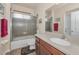 Bathroom with shower-tub combo, vanity with sink, and neutral color scheme for a clean aesthetic at 3303 Ranchdale Dr, Plant City, FL 33566