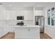 Modern kitchen features white cabinets, stainless steel appliances, and a center island at 3902 E Henry Ave, Tampa, FL 33610