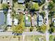 Aerial view of the property showcasing the fenced backyard, driveway and surrounding neighborhood at 4976 12Th N Ave, St Petersburg, FL 33710