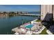 Waterfront condos featuring beautiful pool, lush landscaping, and easy dock access at 5220 Brittany S Dr # 1108, St Petersburg, FL 33715