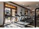 Modern treadmills in a well-equipped fitness center with natural light and views to the outdoors at 5709 Sea Turtle Pl, Apollo Beach, FL 33572