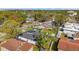 Aerial view of home showing roof, backyard and green surroundings under a clear blue sky at 6475 29Th N Way, St Petersburg, FL 33702