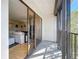 Balcony with tile flooring and sliding glass doors offering indoor-outdoor living at 105 4Th Ne Ave # 501, St Petersburg, FL 33701