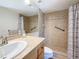 Bathroom features a tiled shower with a grab bar, and updated fixtures at 105 4Th Ne Ave # 501, St Petersburg, FL 33701