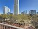 Balcony view showcases an impressive skyline and verdant trees at 105 4 Ne # 501, St Petersburg, FL 33701