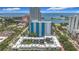 Stunning aerial view of a condo building with city and water views at 105 4Th Ne Ave # 501, St Petersburg, FL 33701