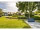 The meticulously landscaped grounds of the community at 11321 Copley Ct, Spring Hill, FL 34609