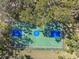 Aerial view of community basketball court at 18739 Bascomb Ln, Hudson, FL 34667