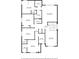 Second floor plan featuring bedrooms, bathrooms, and laundry room with dimensions at 3107 Mountain Spruce Ter, Wesley Chapel, FL 33543