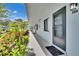 Pathway leading to Unit 313 entrance, lined with colorful plants, offers a pleasant welcome at 313 Martha Ln # 4, Oldsmar, FL 34677