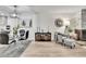Open living space with the dining room, living room, and fireplace at 313 Martha Ln # 4, Oldsmar, FL 34677