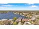 Panoramic aerial view of waterfront neighborhood showcasing luxury homes and scenic waterway at 3598 10Th Ne St, St Petersburg, FL 33704