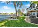 Beautiful backyard with waterfront views and lush green lawn at 3598 10Th Ne St, St Petersburg, FL 33704