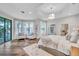 Large main bedroom offers water views, hardwood floors and a decorative ceiling at 3598 10Th Ne St, St Petersburg, FL 33704
