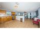 Bright and functional kitchen offers ample counter space and an open flow to the living areas at 3850 6Th N Ave, St Petersburg, FL 33713