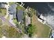 Aerial shot of luxury homes with private boat docks nestled on a scenic waterfront property at 4035 N River View Ave, Tampa, FL 33607