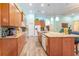Spacious kitchen featuring a large island, stainless steel appliances, and ample cabinet space at 14315 Rolling Dune Rd, Lithia, FL 33547