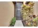 Covered front entry featuring a screen door and view of the home's interior at 144 Silver Falls, Apollo Beach, FL 33572