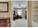 Dedicated office space with built-in desk and shelving, perfect for remote work at 144 Silver Falls, Apollo Beach, FL 33572