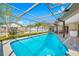 Sparkling swimming pool with a screened enclosure provides a private and refreshing outdoor space at 1906 Del Oro Ct, Dunedin, FL 34698