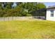 Expansive backyard with a screened-in pool area and well-maintained lawn at 19730 Preservation Woods Dr, Lutz, FL 33558