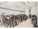 Indoor bike storage area with rows of bicycles, offering a secure and organized space for residents at 2333 Feather Sound Dr # A204, Clearwater, FL 33762