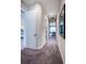 Hallway with carpet flooring and several doorways leading to other rooms in the home at 4206 Tour Trce, Land O Lakes, FL 34638