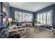 Office space with large windows, blue walls, and modern decor at 4206 Tour Trce, Land O Lakes, FL 34638