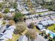 Expansive aerial view of a serene residential community with lush greenery and manicured lawns and ample parking at 4215 E Bay Dr # 1701C, Clearwater, FL 33764