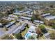 Aerial view of a residential community with lush landscaping, convenient parking and a community pool at 4215 E Bay Dr # 1701C, Clearwater, FL 33764