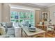 Serene sunroom with views of lush greenery, wicker furniture, and sliding glass doors leading to the living area at 4266 Preserve Pl # 4266, Palm Harbor, FL 34685