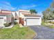 Beautiful townhome with private two-car garage, lush landscaping, and cozy entrance with lovely plants at 4312 Sunray Ct # 36, Tampa, FL 33615