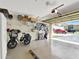 Spacious two-car garage provides parking and storage with epoxy floors and shelving at 4312 Sunray Ct # 36, Tampa, FL 33615